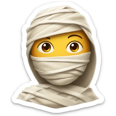 A mummy wrapped whole body with paper wrap sticker