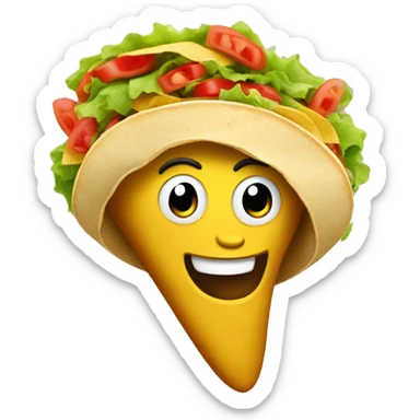 happy taco sticker