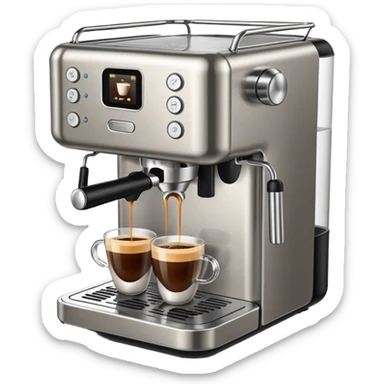 coffee machine, simple and clear sticker