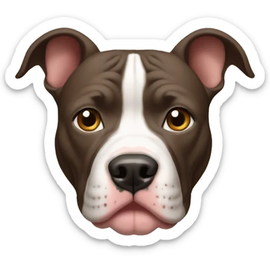 pitbull with cropped ears sticker