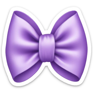 cute light purple bow  sticker