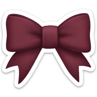 Maroon bow sticker