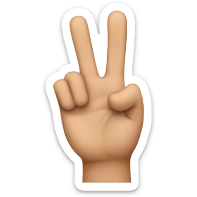 two last fingers from left hand sticker