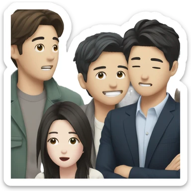 A candid K-drama scene sticker
