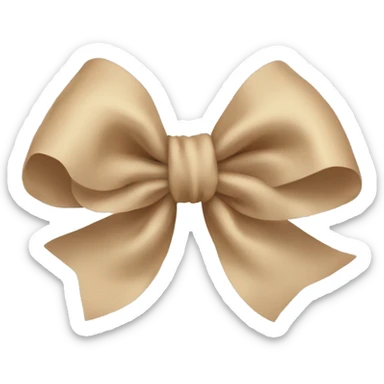 Beige bow sticker