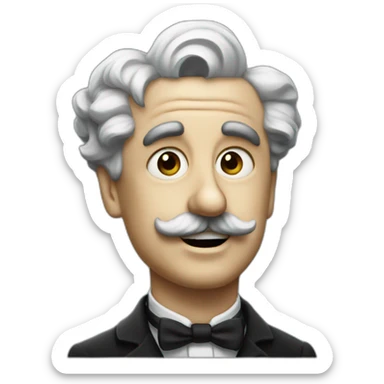 charles chaplin face sticker