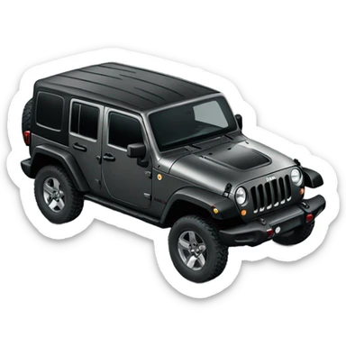 Black jeep wrangler rubicon  sticker