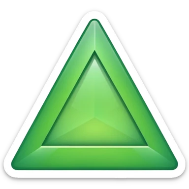 change color to green from red for 🔺 with same size sticker