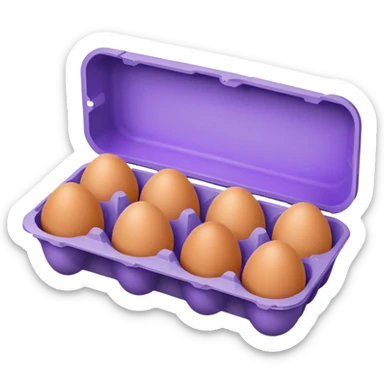 purple big egg carton sticker