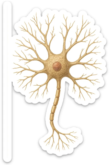 neurone umano anatomico realistico, iperrealistico 4k sticker