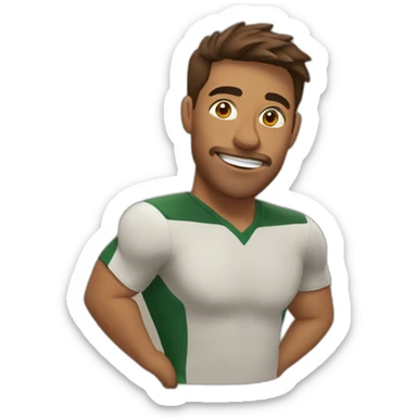 brown-rugbyman sticker