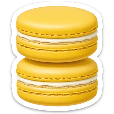 macaron jaune seul sticker