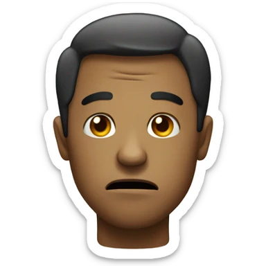 dissatisfied face sticker