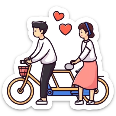 romantic couple date night sticker