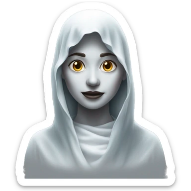 hyper realistic ghost woman standing  sticker