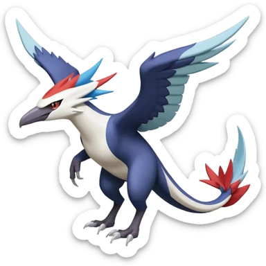 Silvally-Latios-Latias-Darkrai-Lugia-Nargacuga-Noivern-fusion-Fakémon-Pokémon-creature (full body) sticker