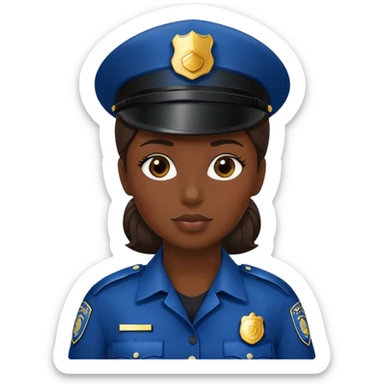 Female police officer sticker