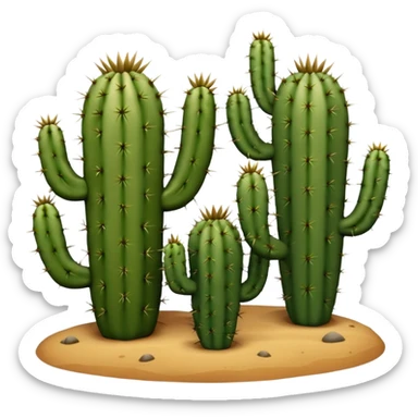 Western Cast desert cactus sticker