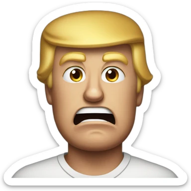 furious donald trump sticker