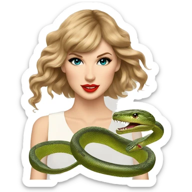 Taylor Swift with snake sticker