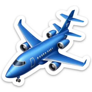 a cj2 jet plane two engines in the back the solid color dark blue sticker