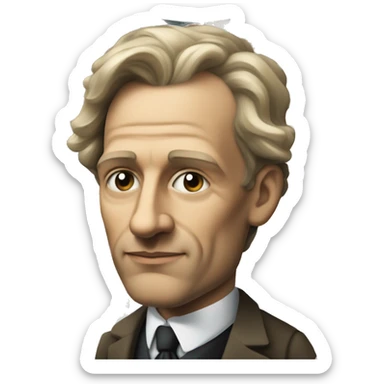 Cubist painting of Niklāvs Strunke sticker