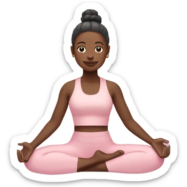 Pastel pink yoga sticker