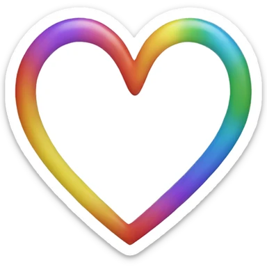 Rainbow Heart  sticker