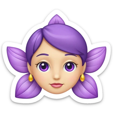 Moño  en color lila sticker