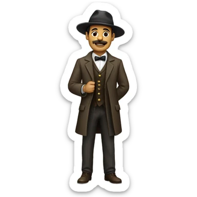 hombre vestido de ladrón  sticker