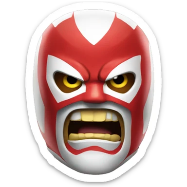 Angry luchador sticker