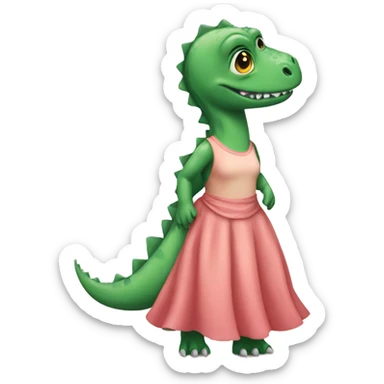 Dinosaure with a dress  sticker