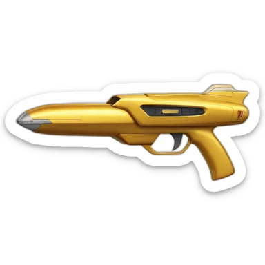 golden star trek phaser sticker