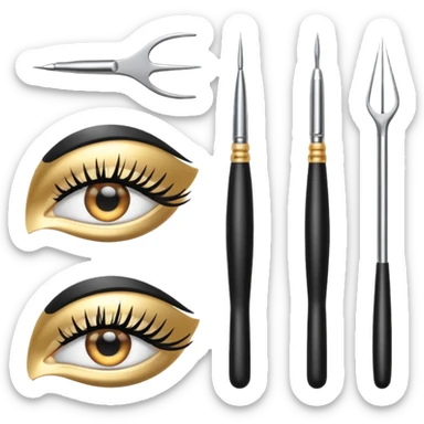 Lash application tools sticker
