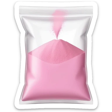 Pink powered in a small baggie  sticker