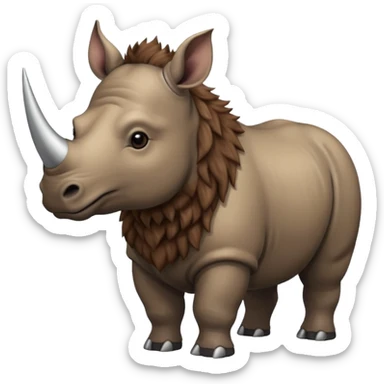 Elasmotherium. Siberian unicorn rhino sticker