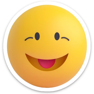 3D smiley emoji, round shape, turquoise color, with text 'szétcsúszva', tired face sticker