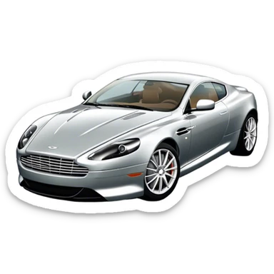 Aston Martin DB9 - Aston Martin (Model Year: 2016) (Iconic colour: Silver) sticker