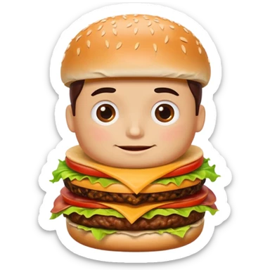 hamburguesa clasica con tocino sticker