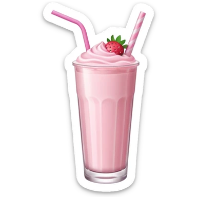 Strawberry milkshake sticker