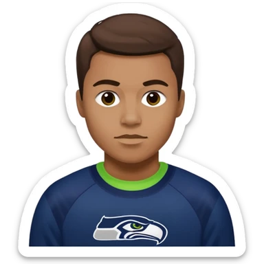 Create an emoji of me with a seahawks sweater sticker