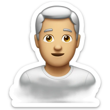 man facing backwards sticker