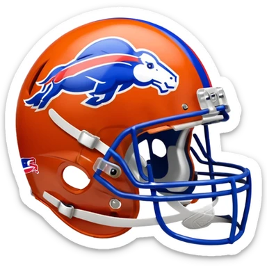 Denver bronco sitting on buffalo bills sticker