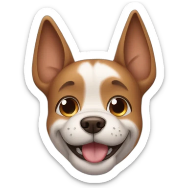 A dog smile with tears sticker