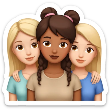 3 girl friends sticker