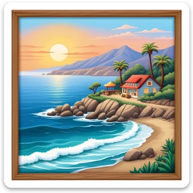 Wild, California, by the sea sticker