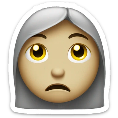 Sad emoji yellow very sadness sticker