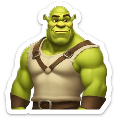Buff Shrek sticker