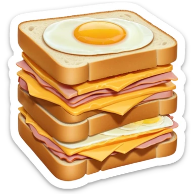ham egg and cheese sandwich sticker