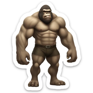 gorilla ogre  sticker